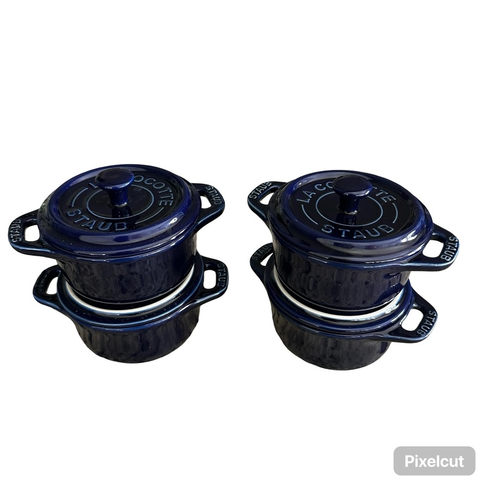 Staub Mini Cocotte Set of 4 Dark Blue